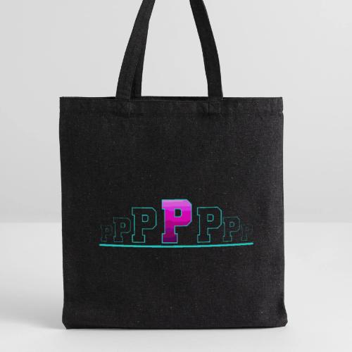 Letter P – Capital Varsity Alphabet Monogram - Recycled Tote Bag