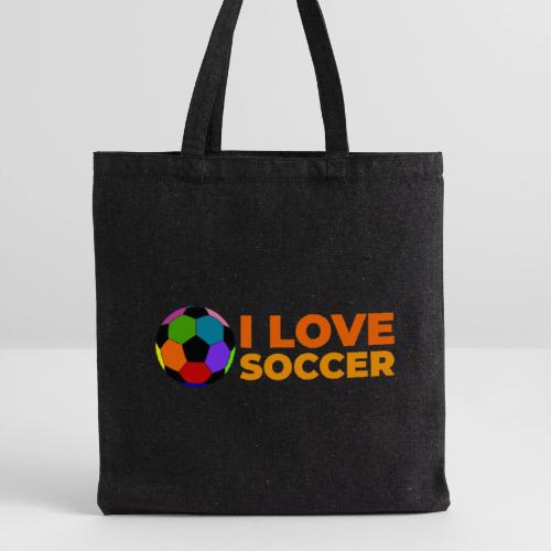 I Love Soccer - Recycled Tote Bag