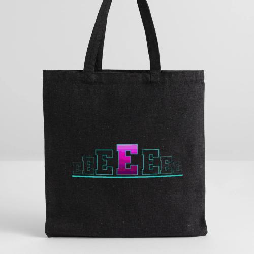 Letter E – Capital Varsity Alphabet Monogram - Recycled Tote Bag