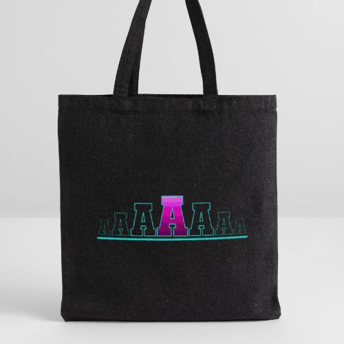 Letter A – Capital Varsity Alphabet Monogram - Recycled Tote Bag