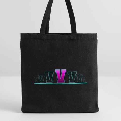 Letter V – Capital Varsity Alphabet Monogram - Recycled Tote Bag
