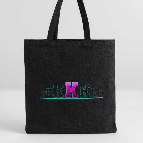 Letter K – Capital Varsity Alphabet Monogram - Recycled Tote Bag