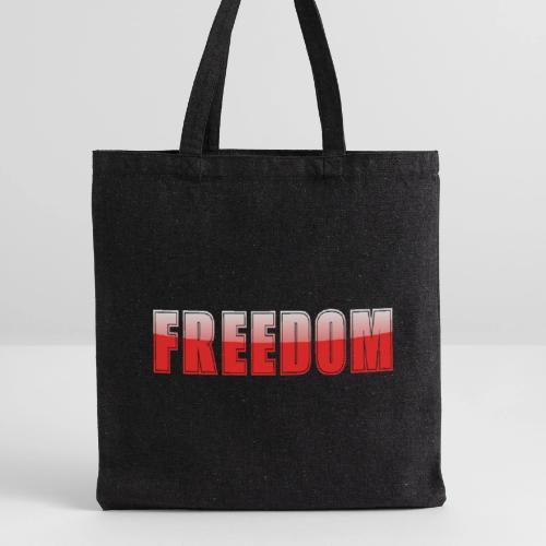 Freedom Typography Design - Recycled Tote Bag