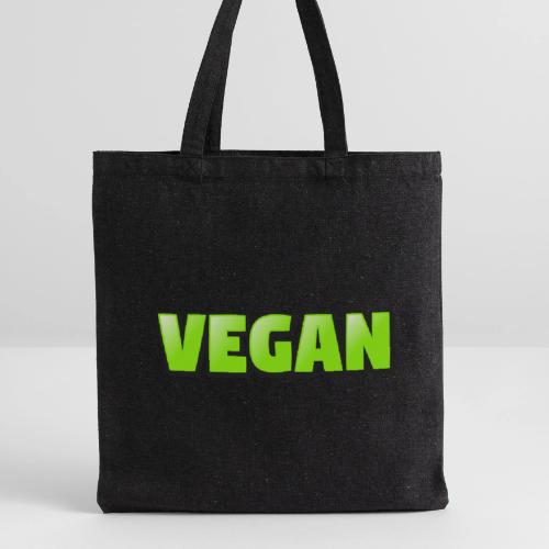 Vegan Bold Green Typography Design - Recycled Tote Bag