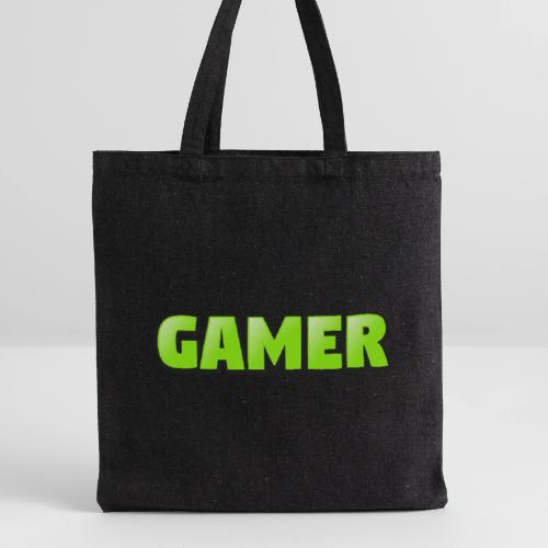 Gamer Neon Green Gaming Logo Design - Recycled Tote Bag