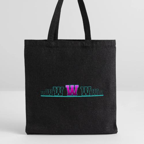 Letter W – Capital Varsity Alphabet Monogram - Recycled Tote Bag