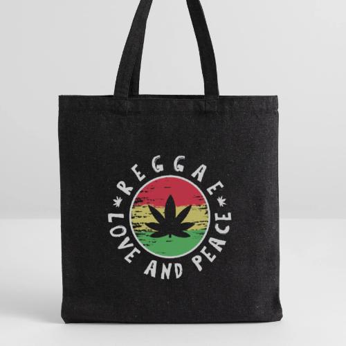 Reggae love and peace circular logo, iconic theme - Tote bag en coton bio et polyester recyclé