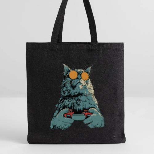 Cat: Fluff Mode On - Recycled Tote Bag
