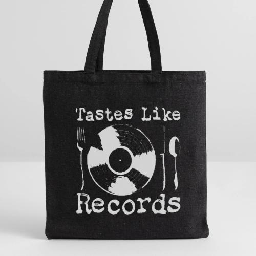 Tastes Like Records White Logo - Recycled Tote Bag