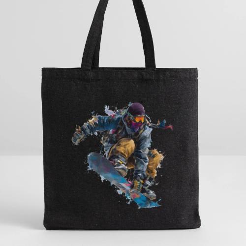 Snowboarding: Splash of Speed - Recycled Tote Bag