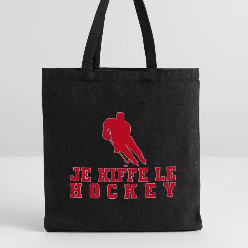 I love hockey - Recycled Tote Bag