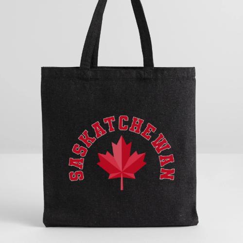 Saskatchewan with maple leaf - Recycled Tote Bag
