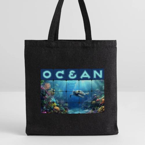 Ocean: Turtle Drift - Recycled Tote Bag