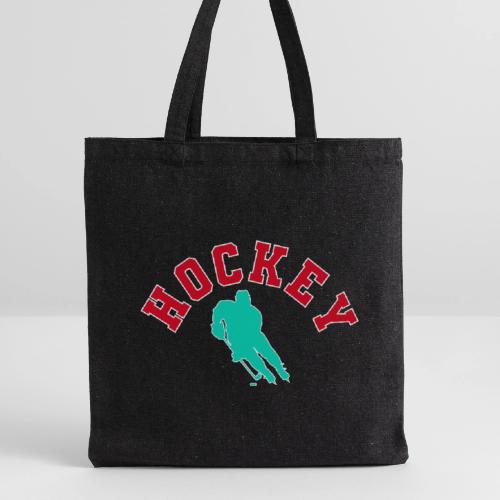 Hockey Player Silhouette - Recycled Tote Bag
