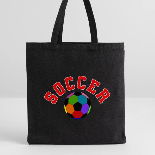 Soccer: Colorful Kick - Recycled Tote Bag