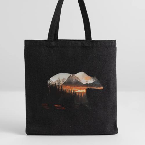 Canada Bear: fiery tones - Recycled Tote Bag