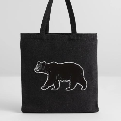 Midnight Black Bear - Recycled Tote Bag