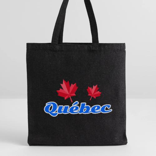 Québec with two red maple leaves - Recycled Tote Bag