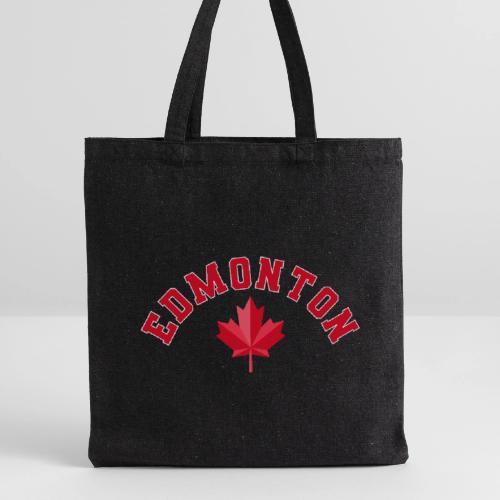 Edmonton with maple leaf - Recycled Tote Bag