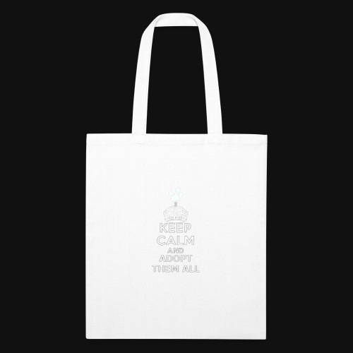 KEEP CALM white - Recycled Tote Bag