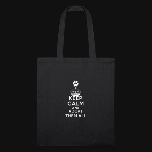 KEEP CALM white - Recycled Tote Bag