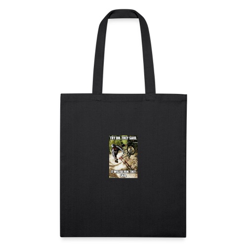 Bike meme on your shirt - Recycled Tote Bag