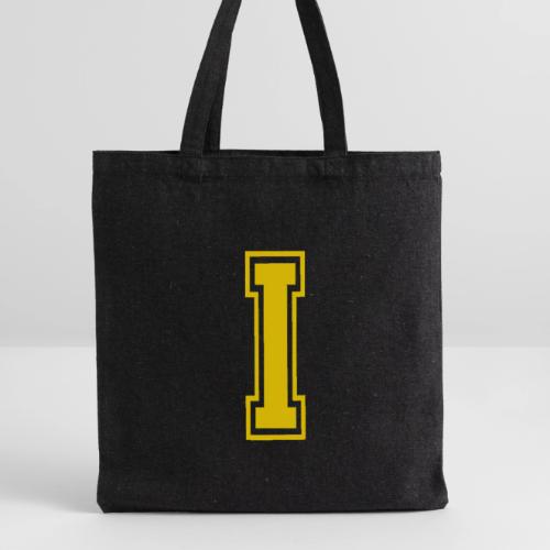 Letter I – Capital Athletic Alphabet Monogram - Recycled Tote Bag