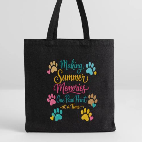 Making Summer Memories One Paw Print at a Time - Recycled Tote Bag