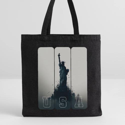 USA: Liberty Rising Over Manhattan - Recycled Tote Bag