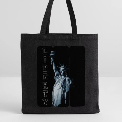 USA: Vertical Liberty - Recycled Tote Bag