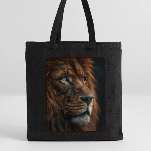 Lion Portrait Majestic Wildlife Design - Recycled Tote Bag