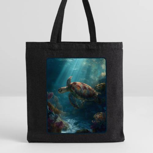 Sea Turtle Coral Reef Design - Recycled Tote Bag