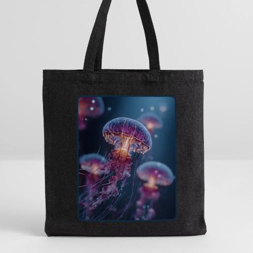 Glowing Jellyfish Deep Sea Design - Recycled Tote Bag