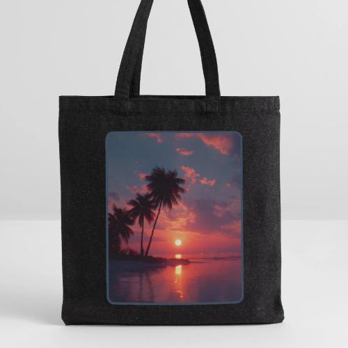 Tropical Sunset Ocean Reflection Design - Recycled Tote Bag