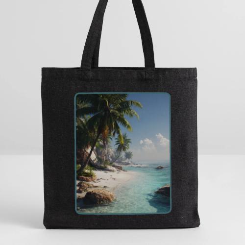 Tropical Beach Paradise Palm Design - Recycled Tote Bag