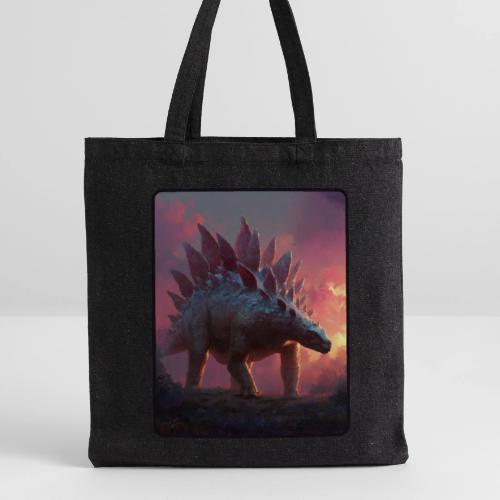 Stegosaurus Sunset Forest Design - Recycled Tote Bag