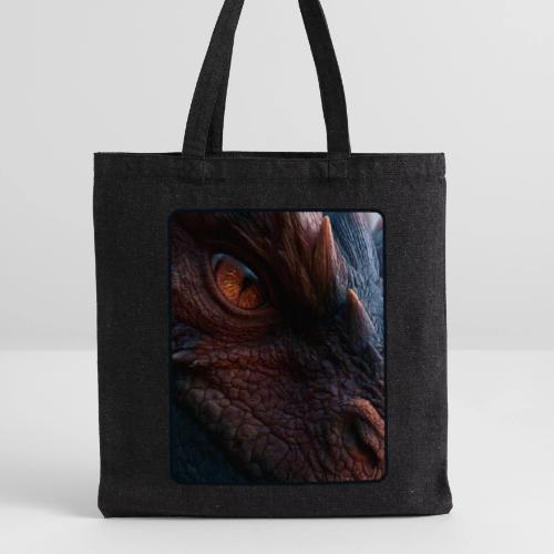Fierce Ancient Dragon Portrait Design - Recycled Tote Bag