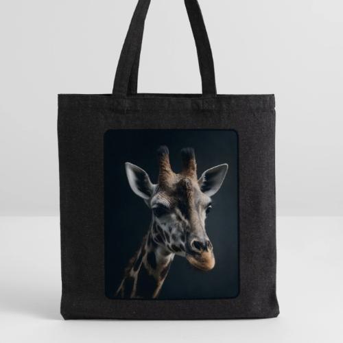 Majestic Giraffe Artistic Portrait Design - Recycled Tote Bag