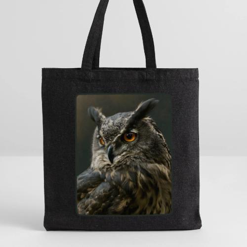 Eurasian Eagle Owl Portrait Design - Recycled Tote Bag
