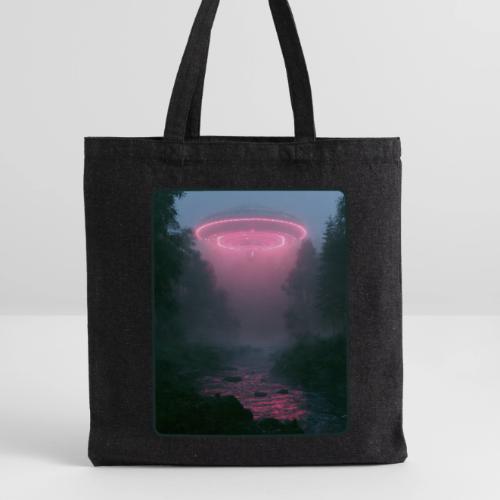 Neon UFO Forest River Design - Recycled Tote Bag