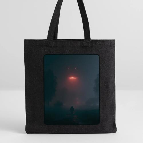 Mysterious UFO Encounter Design - Recycled Tote Bag