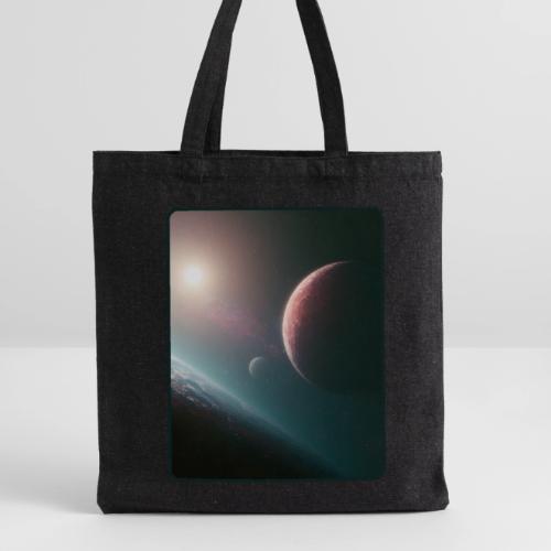 Deep Space Planet Horizon Art - Recycled Tote Bag