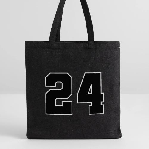 Varsity Number 24 College Font - Recycled Tote Bag