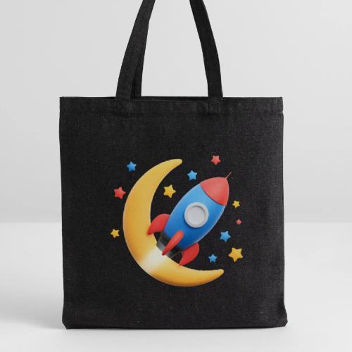 Rocket to the Crescent Moon - Recycled Tote Bag