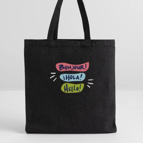 Bonjour Hola Hello Shirts - Recycled Tote Bag