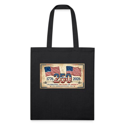 USA 250th Anniversary Flags Emblem - Recycled Tote Bag