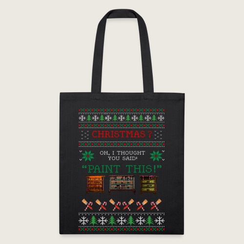 The 'UGLY Christmas Sweater' for Painters! - Recycled Tote Bag