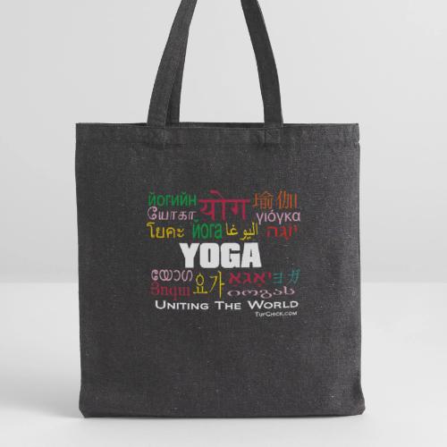 Yoga in different languages - Recycled Tote Bag