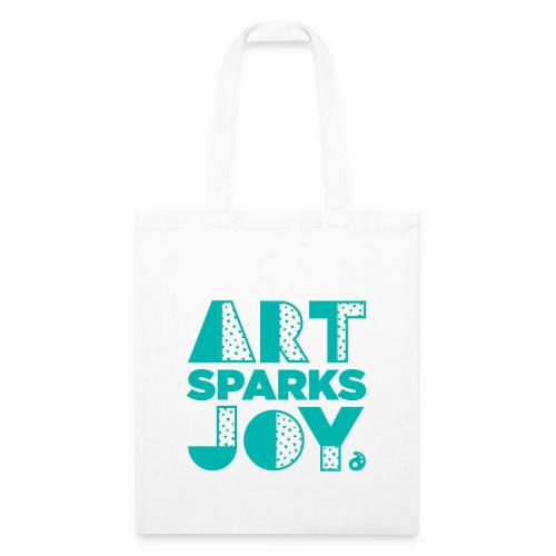 Art Sparks Joy (Teal) - Recycled Tote Bag