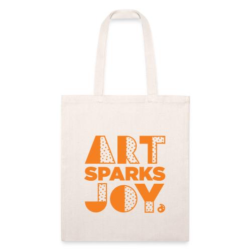 Art Sparks Joy (Orange) - Recycled Tote Bag